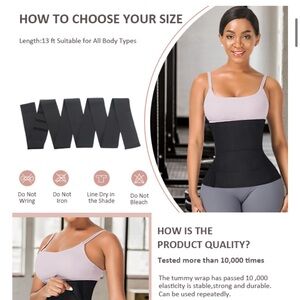 Black bandage waist trainer elastic belt